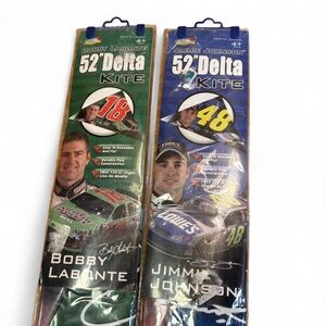 Lot of 2 VTG NASCAR 52" Delta Kites Bobby Labonte #18 & Jimmie Johnson #48 NIP